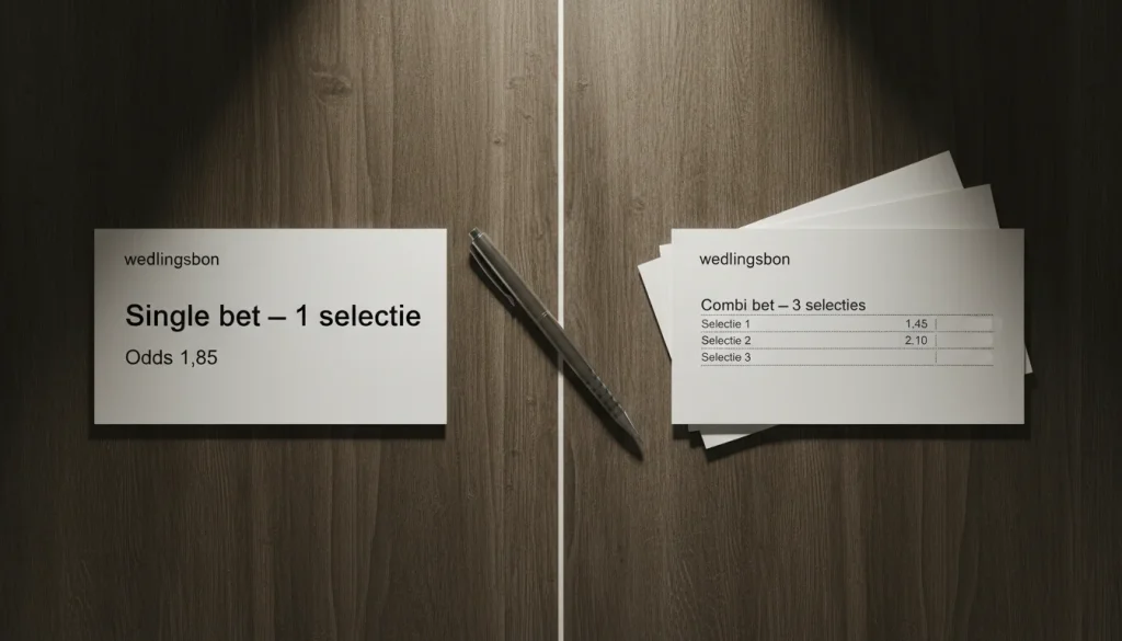 Single bet versus combi bet vergelijking voetbal