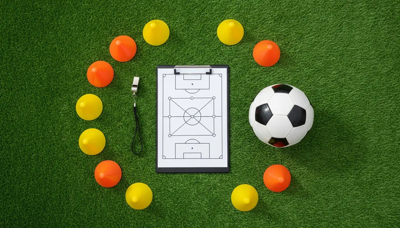 Tactisch bord met voetbalopstelling en wedmarkt-aantekeningen — soorten weddenschappen